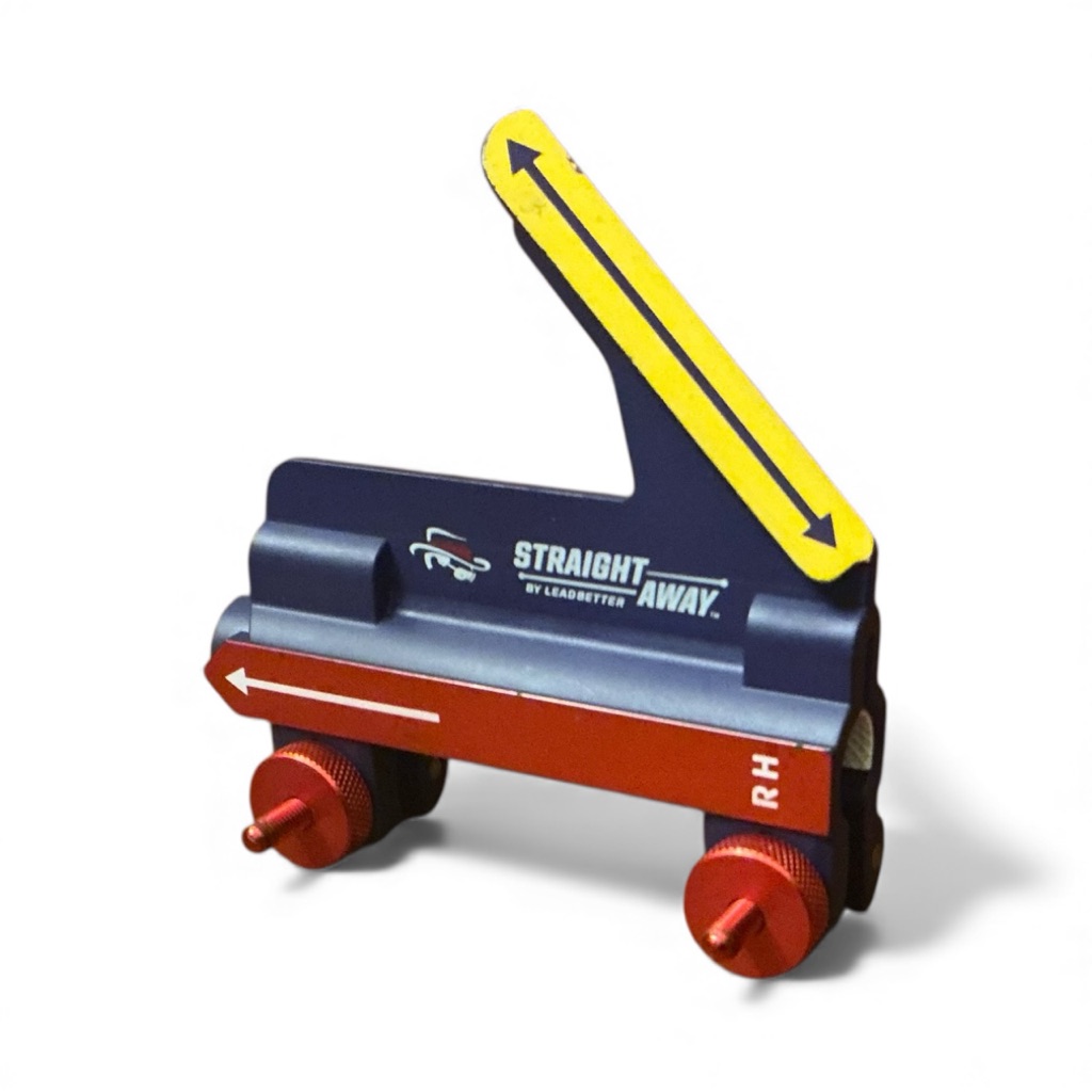 Straight Away Golf Alignment Tool - Red And Blue With Carrying Pouch